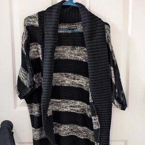 Express Black and White Cardigan Sweater